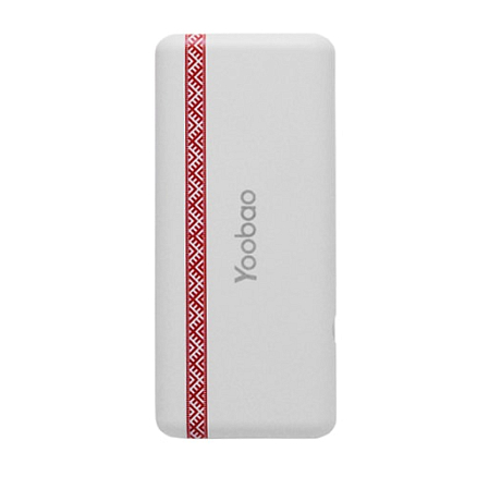 Внешний аккумулятор Yoobao YB-M10 Honar Edition 10000мАч (2хUSB, ток 2А) белый