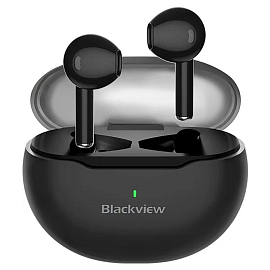 Наушники TWS беспроводные Blackview AirBuds 6 вкладыши с микрофоном черные