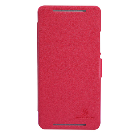 Чехол для HTC One Max пластик с кожей Nillkin Fresh красный