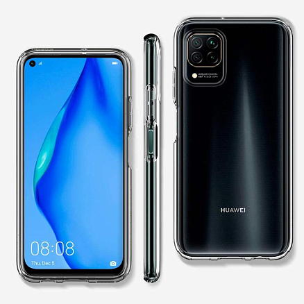 Чехол для Huawei P40 Lite гелевый ультратонкий Spigen Liquid Crystal прозрачный