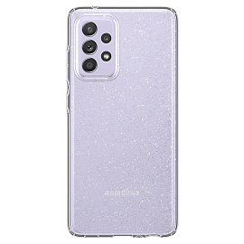 Чехол для Samsung Galaxy A72 гелевый с блестками Spigen SGP Liquid Crystal Glitter прозрачный