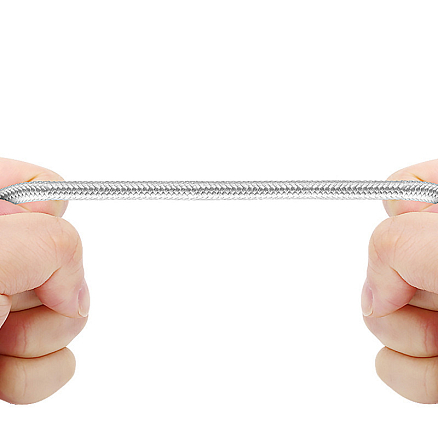 Кабель Type-C - Lightning для зарядки 2 м 3А MFi плетеный Ugreen US304 (быстрая зарядка PD) белый