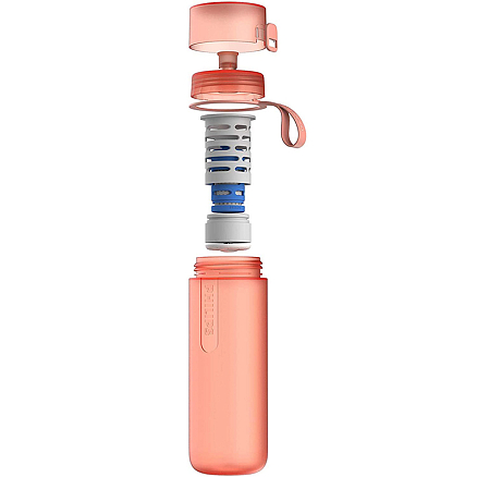 Бутылка для воды спортивная с фильтром Philips GoZero Fitness 590 мл розовая