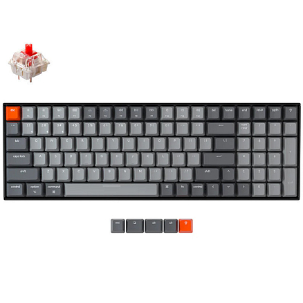 Клавиатура Keychron K4 V2 A1 RU с подсветкой (Gateron G Pro Red) механическая серая