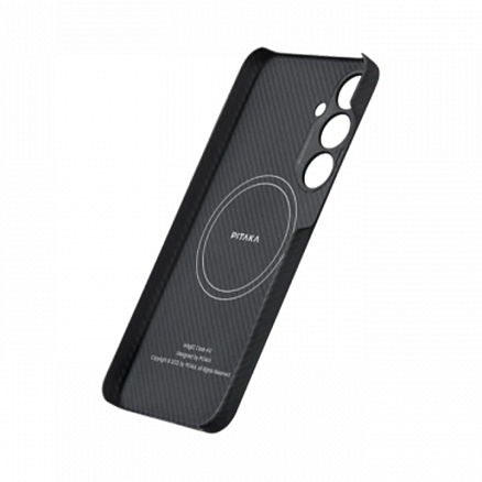 Чехол для Samsung Galaxy S24 кевларовый тонкий Pitaka MagEZ 4 черно-серый