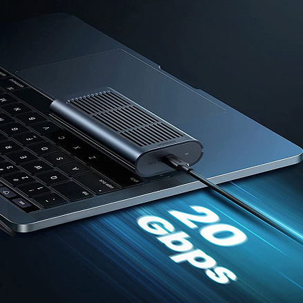 Корпус для SSD M.2 NVME диска Type-C 3.2 Gen2 (20 Gbps) Ugreen CM347 черный