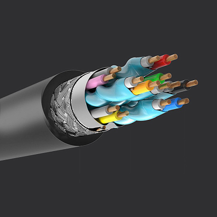 Кабель HDMI - HDMI (папа - папа) длина 1 м версия 2.0 4K 60Hz Ugreen HD104 черный