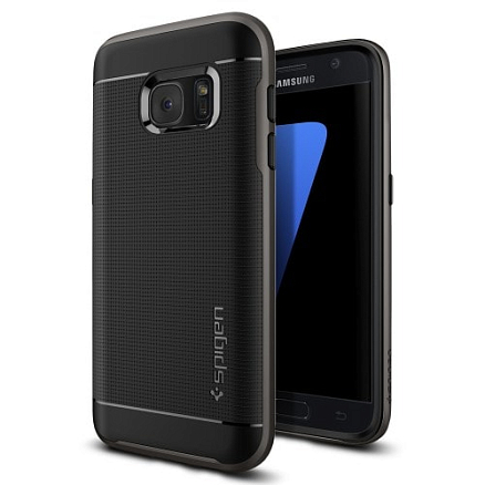 Чехол для Samsung Galaxy S7 гибридный Spigen SGP Neo Hybrid черно-серый