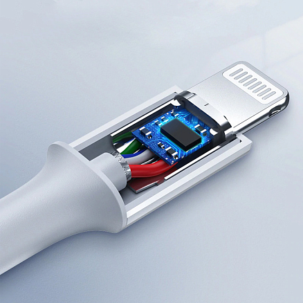 Кабель Type-C - Lightning для зарядки 0.5 м 3А 18W MFi Ugreen US171 (быстрая зарядка PD) белый