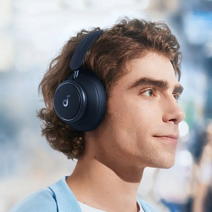 Наушники беспроводные Bluetooth Anker SoundCore Life Q35 полноразмерные с микрофоном синие