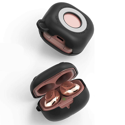 Чехол для наушников Samsung Galaxy Buds Live, Buds Pro пластиковый Ringke Slim X матовый черный