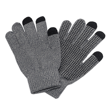 Перчатки трикотажные для емкостных дисплеев Greengo (Польша) N-06 серые