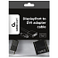 Переходник (преобразователь) DisplayPort - VGA (папа - мама) с кабелем черный