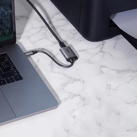 Переходник Type-C - VGA, Type-C PD Baseus Enjoyment серый