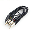 Кабель 3,5 мм - 2RCA (стандартный аудио - тюльпаны) длина 2 м Cablexpert CCAB-02 черный