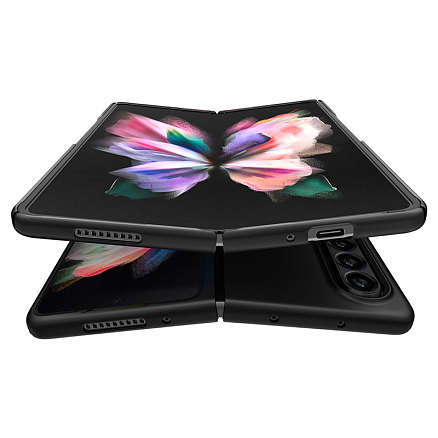 Чехол для Samsung Galaxy Z Fold 3 пластиковый ультратонкий Spigen Air Skin черный
