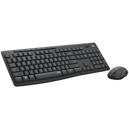 Набор клавиатура и мышь беспроводной Logitech MK295 графитовый