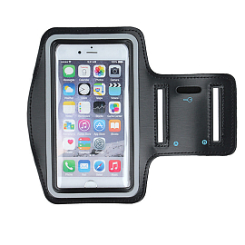Чехол универсальный для телефона до 5 дюймов спортивный наручный GreenGo Premium черный