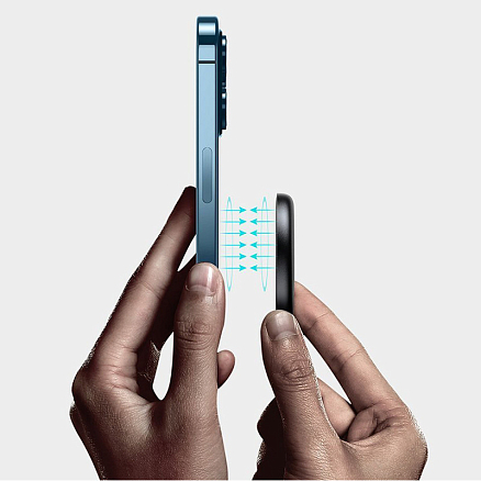 Беспроводная магнитная зарядка MagSafe для iPhone 15W с Type-C Baseus Simple Mini Magnetic черная