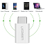 Переходник Type-C - MicroUSB (папа - мама) Ugreen US157 белый