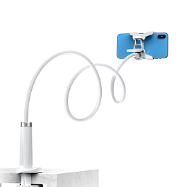 Подставка-держатель для телефона Ugreen LP113 с гибкой ножкой на прищепке белая