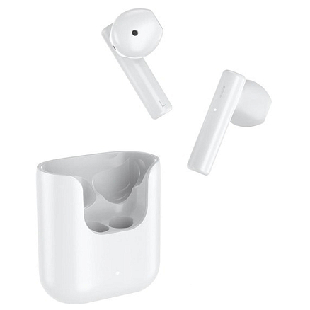 Наушники TWS беспроводные Bluetooth QCY T12 вкладыши с микрофоном белые