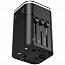 Переходник для розетки универсальный c USB и Type-C 3А 18W (быстрая зарядка) Baseus Removable черный