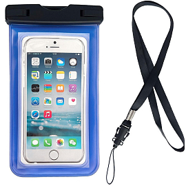 Водонепроницаемый чехол для телефона до 6.7 дюйма Hurtel синий