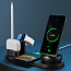 Беспроводная зарядка 7-в-1 для двух телефонов, Apple Watch, AirPods и Apple Pencil 10W c двумя USB портами SeenDa WS15 черная