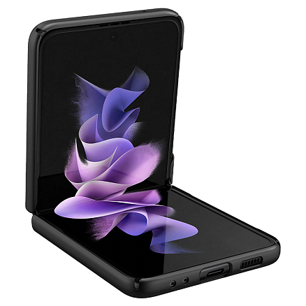 Чехол для Samsung Galaxy Z Flip 3 пластиковый ультратонкий Spigen Air Skin черный