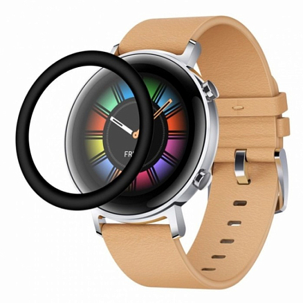 Защитное стекло для Huawei Watch GT 2 42 мм на экран противоударное CASE 3D черное
