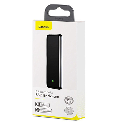 Корпус для SSD M.2 диска Type C 3.2 Gen 1 с кабелем Baseus Full Speed серый