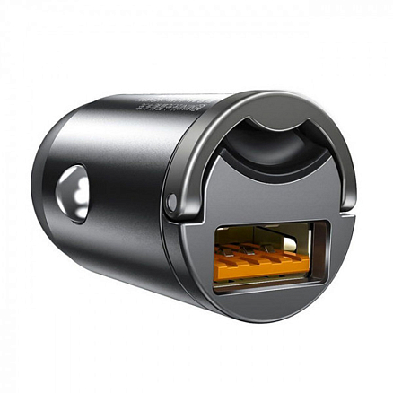 Зарядное устройство автомобильное с USB входом 5A 30W и разъемом прикуривателя Baseus Tiny Star Mini (быстрая зарядка QC 4, PD) серое