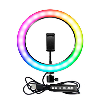 Кольцевая лампа диаметром 45 см с режимом RGB M-J45 черная