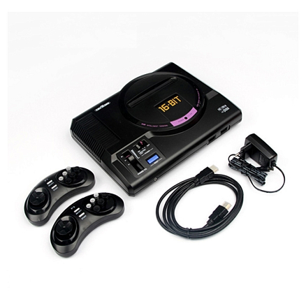 Игровая приставка Retro Genesis HD Ultra 16Bit 225 игр с двумя беспроводными геймпадами черная