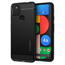 Чехол для Google Pixel 4a 5G гелевый Spigen Rugged Armor черный