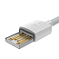 Кабель USB - Lightning для зарядки iPhone 1,5 м 2.4А Baseus Simple Wisdom белый 2 шт.