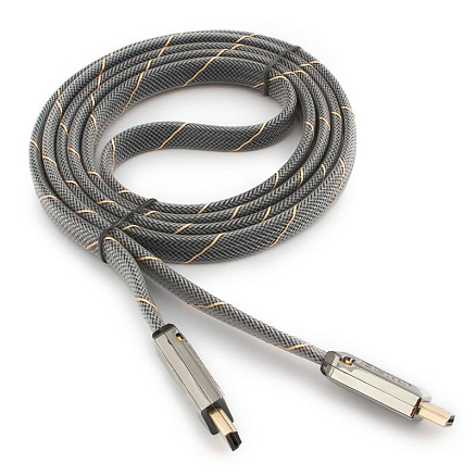 Кабель HDMI - HDMI (папа - папа) длина 1,8 м версия 2.0 4K 60Hz плетеный Cablexpert черный
