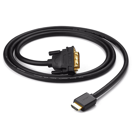 Кабель DVI-D - HDMI (папа - папа) длина 1.5 м Ugreen HD106 черный