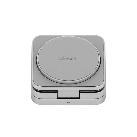 Беспроводная зарядка 3-в-1 MagSafe для iPhone, AppleWatch и AirPods 25W uBear Balance титановая