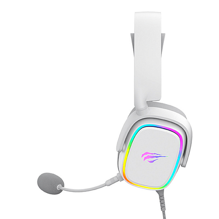 Наушники Havit H2035U полноразмерные с микрофоном и RGB подсветкой игровые белые