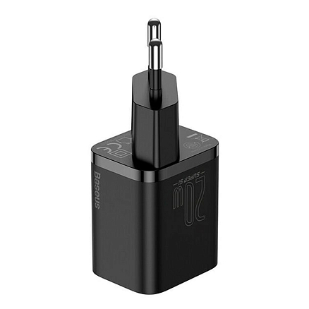 Зарядное устройство сетевое с Type-C входом 3А 20W Baseus Super Si CCSUP-B01 (быстрая зарядка PD) черное