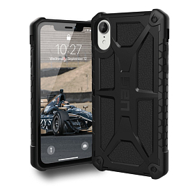 Чехол для iPhone XR гибридный для экстремальной защиты Urban Armor Gear UAG Monarch черный