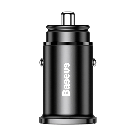 Зарядное устройство автомобильное с USB и Type-C входами 4.5А 30W Baseus Square PPS (быстрая зарядка PD 3.0, QC 3.0) черное