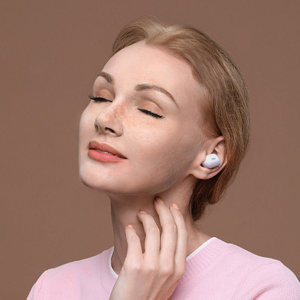 Наушники TWS беспроводные Bluetooth Baseus Encok WM01 Plus вакуумные с микрофоном белые