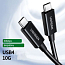 Кабель Type-C - Type-C длина 0.8 м USB4 Gen3 40Gbps 8K 60Hz 5А 100W Ugreen US507 (быстрая зарядка PD) черный
