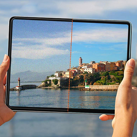 Защитное стекло для iPad Pro 12.9 2020, 2021 на экран противоударное Spigen Glas.TR Slim прозрачное