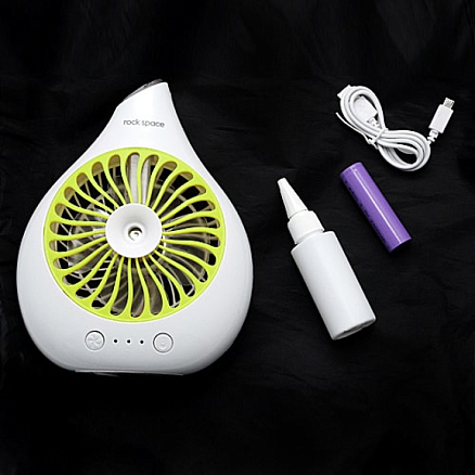 Вентилятор настольный с увлажнителем Rock Space T1 бело-зеленый