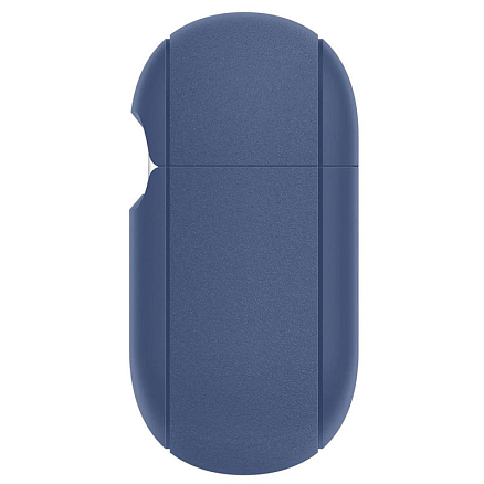 Чехол для наушников AirPods 3 силиконовый с карабином Spigen Silicone Fit темно-синий