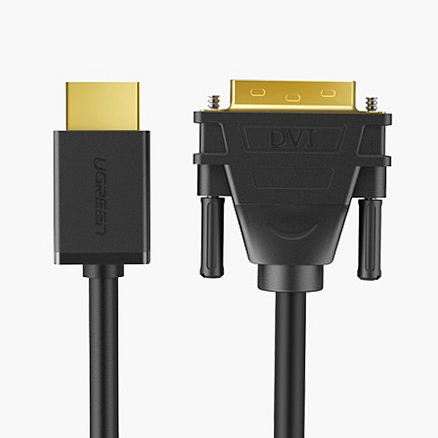 Кабель DVI-D - HDMI (папа - папа) длина 1.5 м Ugreen HD106 черный